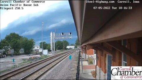 Storms moving by Carroll, IA Webcam on July 5, 2022 #SteelHighway