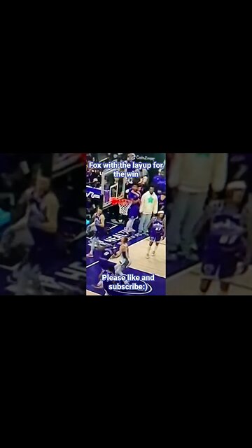 De’Aaron Fox with the game winning layup with .4 to go for the kings win! #nba #shorts #winner