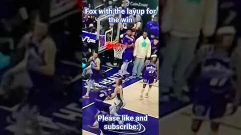 De’Aaron Fox with the game winning layup with .4 to go for the kings win! #nba #shorts #winner