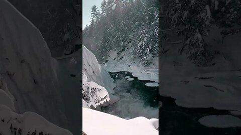 #canadiannature #nature #winterforest #hiking #waterfall #snowlandscape #adventuretravel