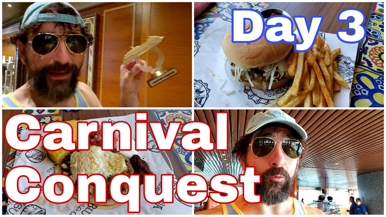 Carnival Conquest | Day 3 | Blue Iguana | Guy's Burger Joint