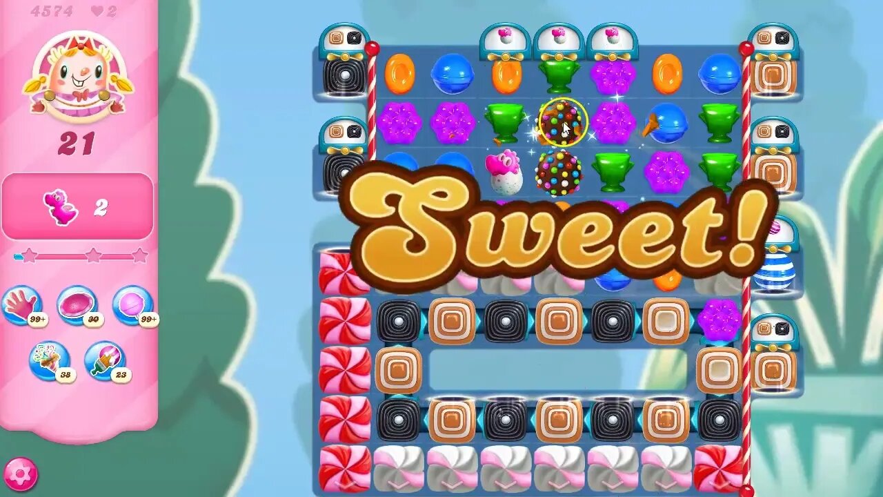 Candy Crush Level 4574 Talkthrough, 25 Moves 0 Boosters