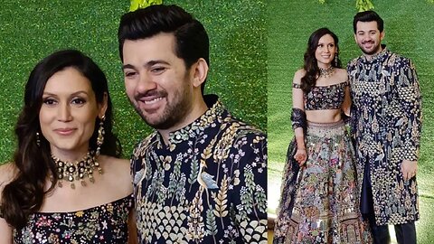 Karan Deol with soon to be wife Drisha Acharya Looking CUTE Together at their Sangeet Function
