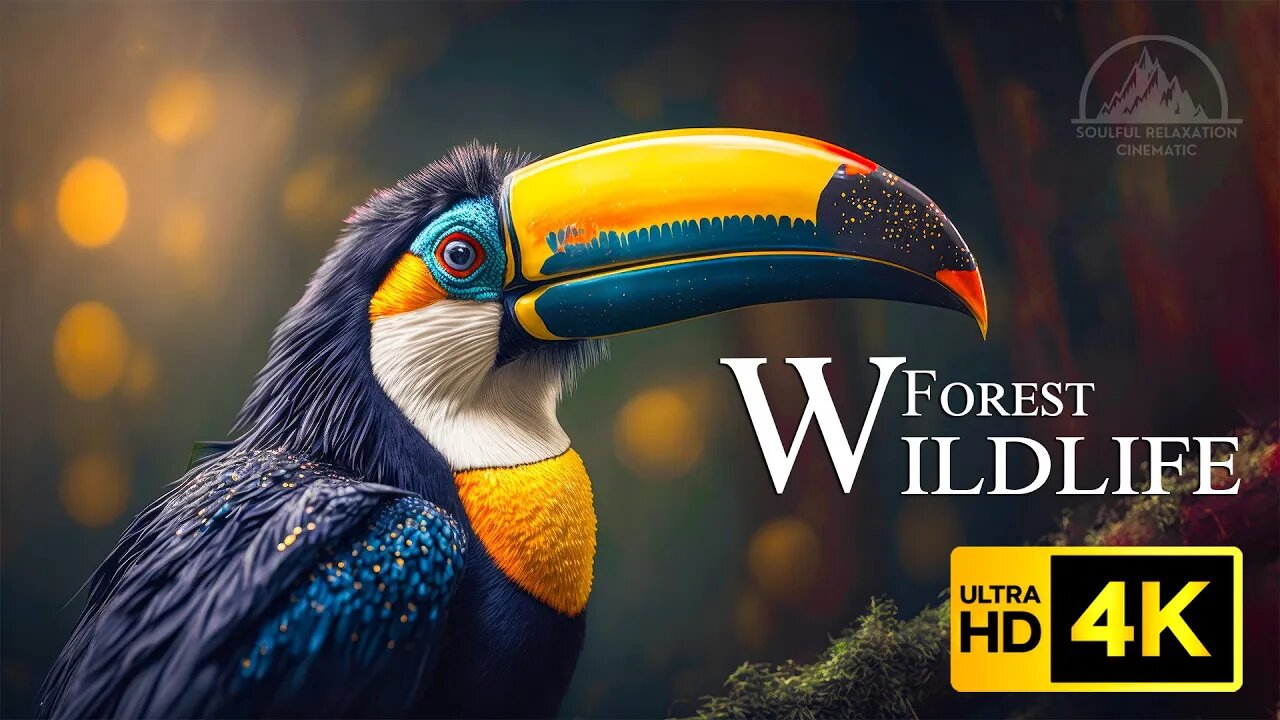 Forest Wildlife In 4K - Beautiful Relaxation Wildlife Film From Around The Forest