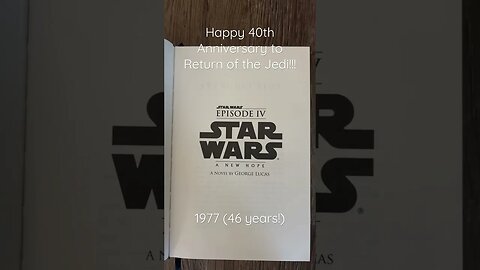 40 years of Return of the Jedi!! #shorts #starwars #returnofthejedi #booktube #darthvader