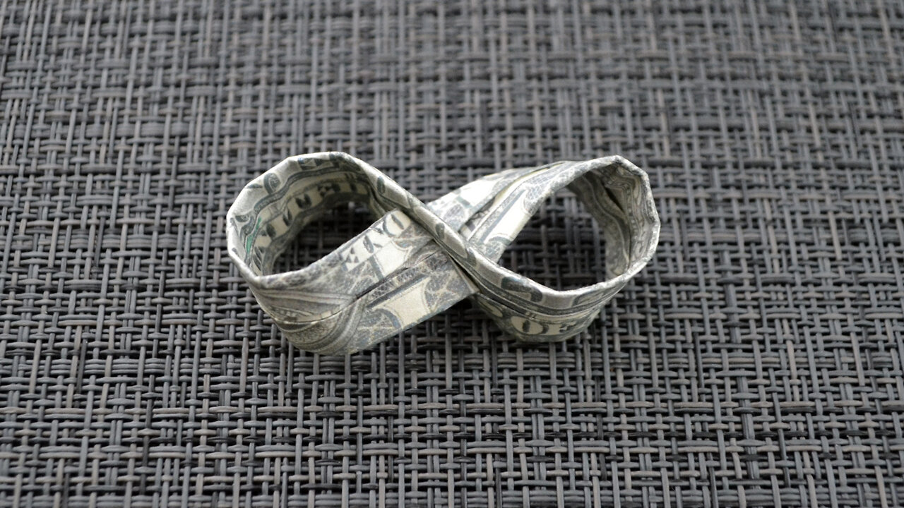 MONEY INFINITY SYMBOL | Dollar Origami | Tutorial DIY by NProkuda