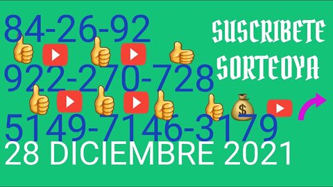 SORTEOYA NUMERO PROBABLE 28 DICIEMBRE 2021