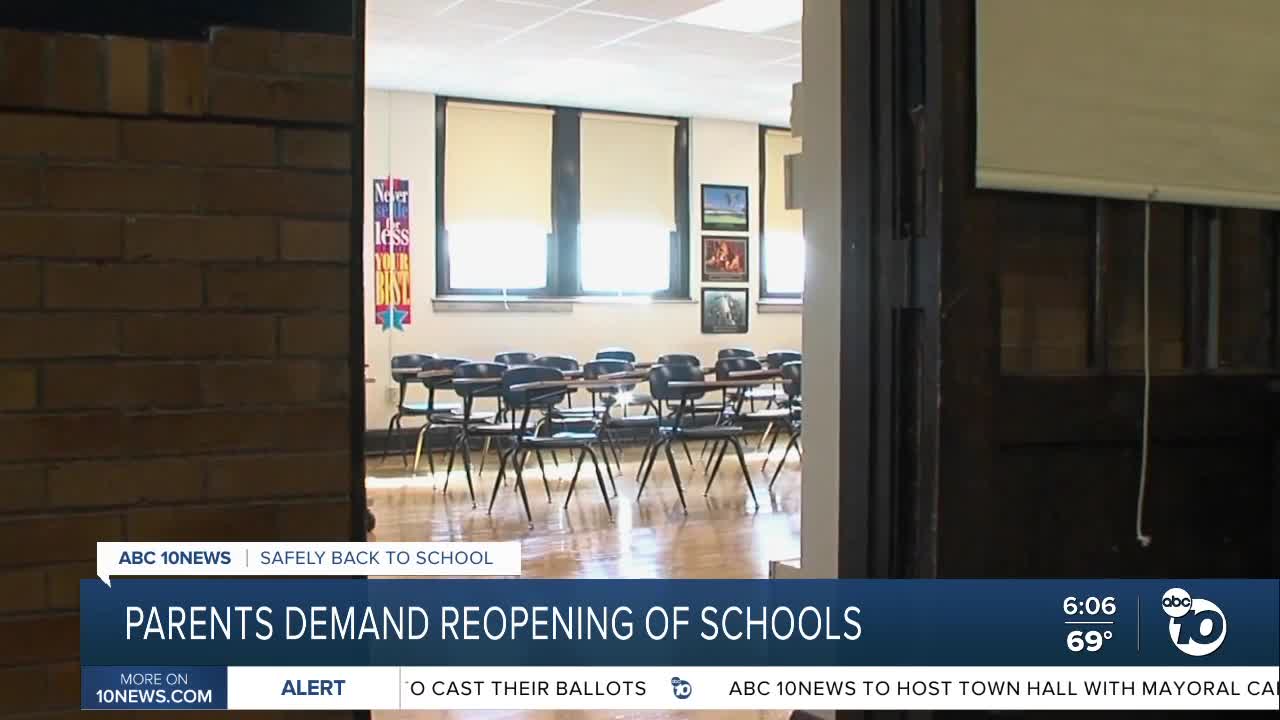 SDUSD parents demand reopening of schools