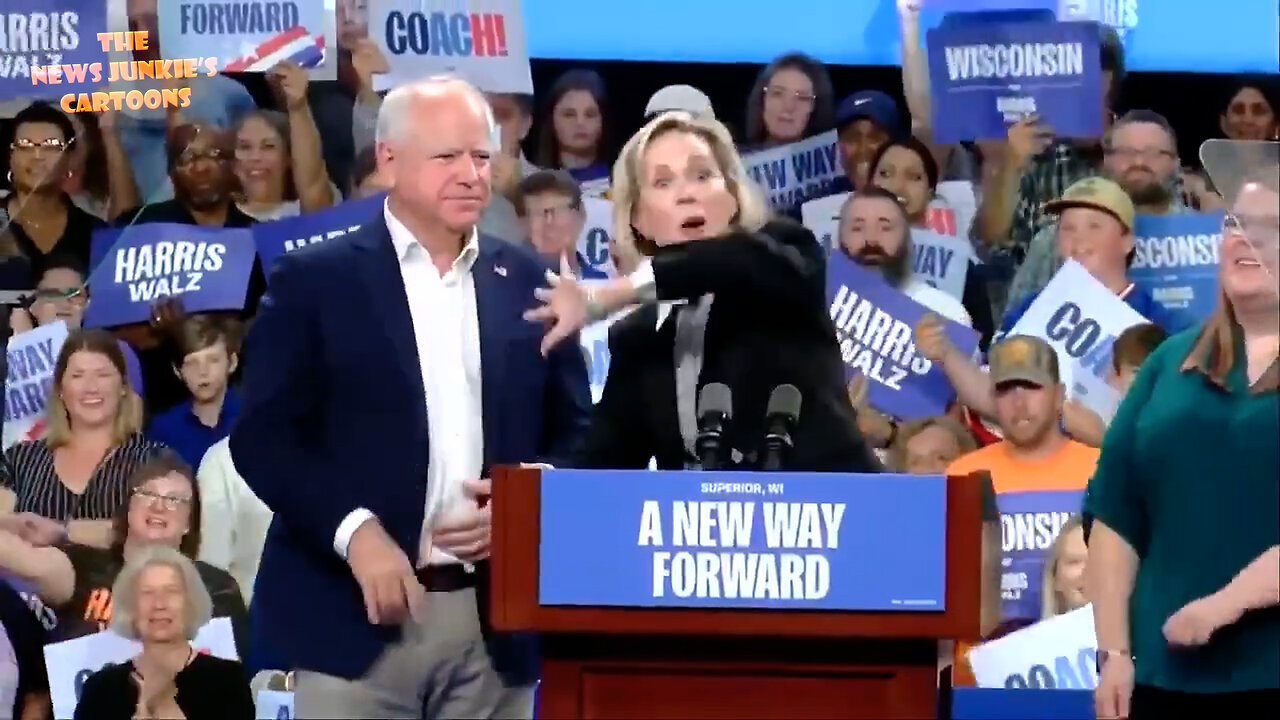 Weird Walz's wife Gwen lets her husband hold her beer.