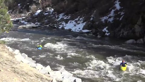 Kayakers get their first lap of the season on the Payette River