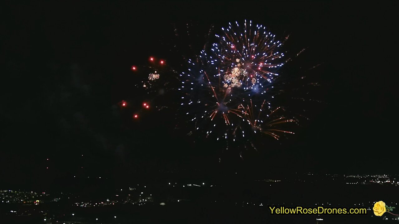 Fiesta Texas Fireworks July 2021 With Actual Audio - A Drone View