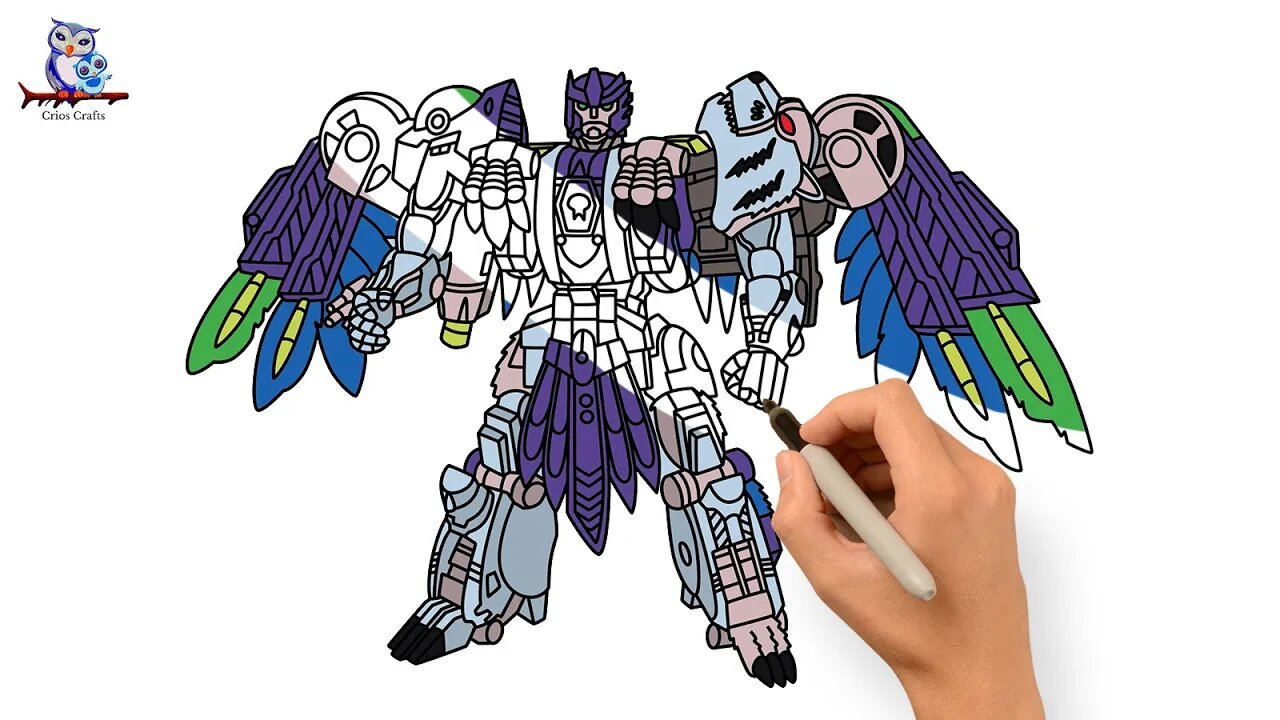 How to Draw Tigerhawk | Teletraan I The Transformers - Beast Wars