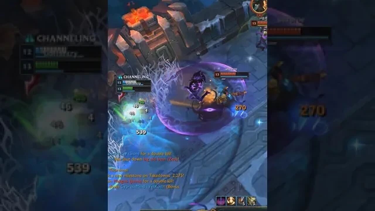 League of Legends Clips - Baiting Zed and Gangplank into Nunu's ult