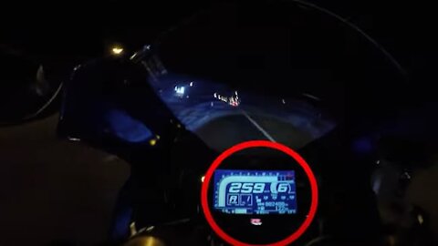 Extreme speed motorcycle crash | Over 260 km/h