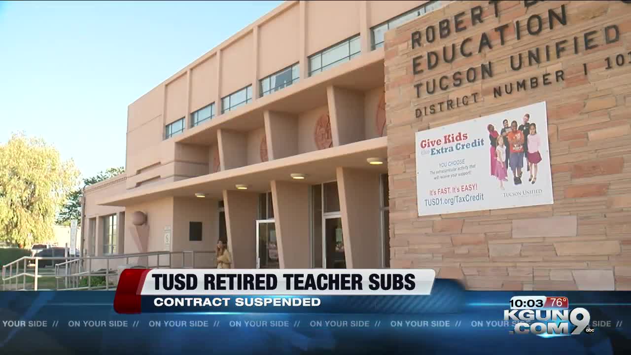 Contract suspended for 200 retired teacher subs in TUSD