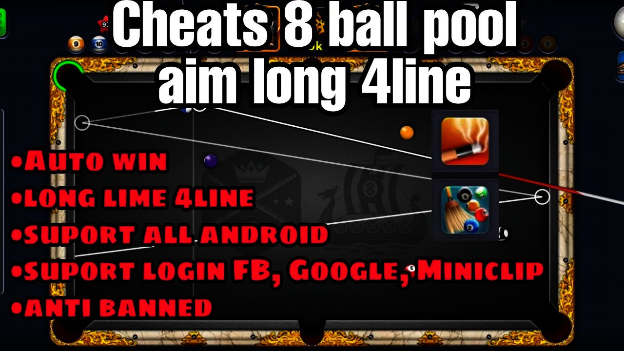 CHEAT 8 BALL POOL 4LINE November 2021 New Update