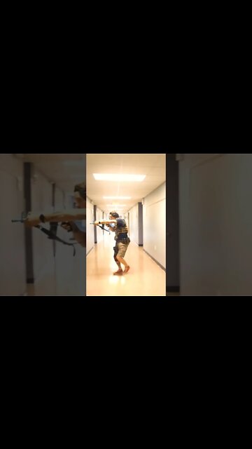 👮👮‍♀️TACTICAL TRAINING - CQB FLOWSTATE SCHOOL RUN - ONE MAN ROOM CLEARNING #policetraining #shorts