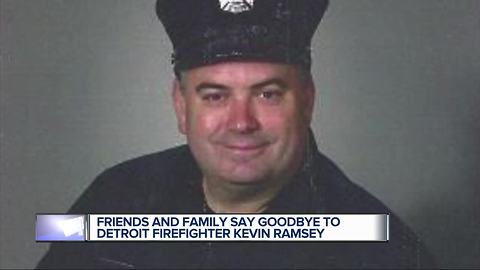 Friends and family say goodbye to Detroit firefighter Kevin Ramsey