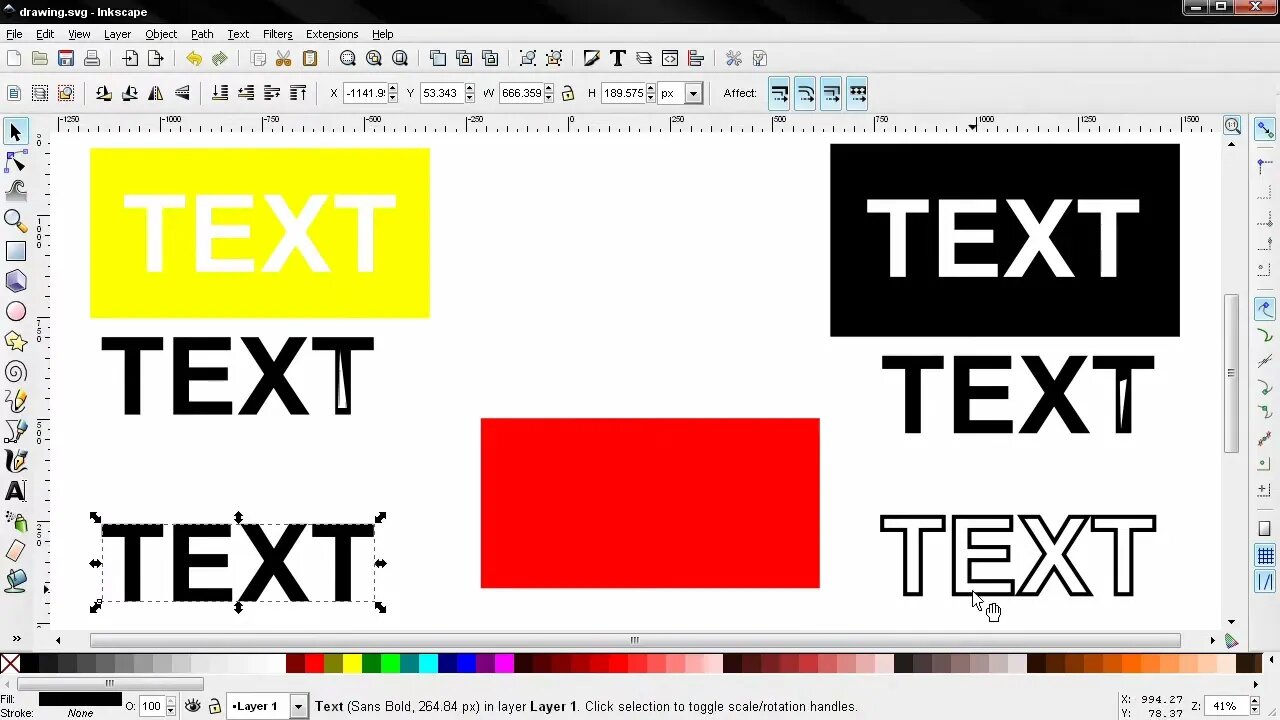 Cut Out Text - Inkscape tutorial