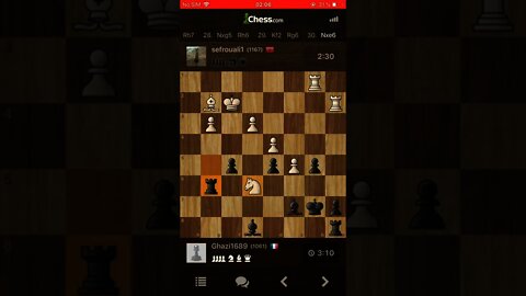 Beautiful endgame wining in chess.com👀