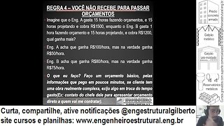 Regras que sigo em orçamentos #engestrutural