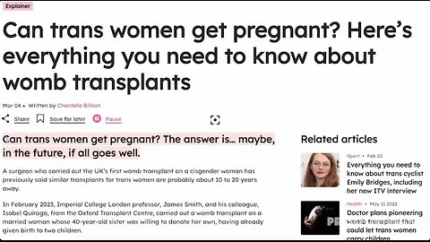 Transgender Womb Transplants, Child Sex Dolls For Pedophiles, This Is Progressive & Jewish -PFT