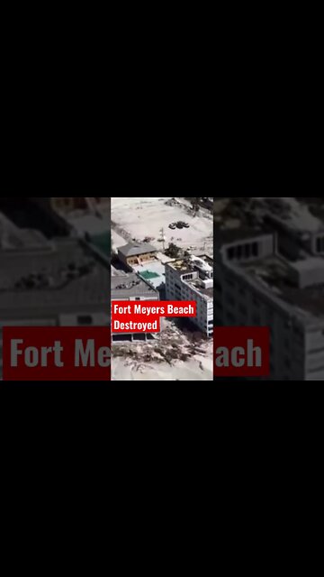 Fort Myers Beach destroyed! #shorts #hurricaneian #florida ￼