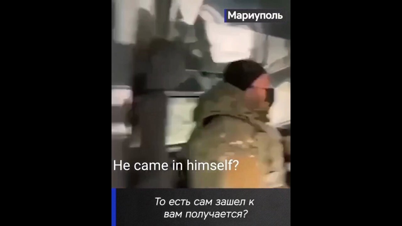 Friendly dog joins Russian soldiers. He came in himself and he's not even hungry.