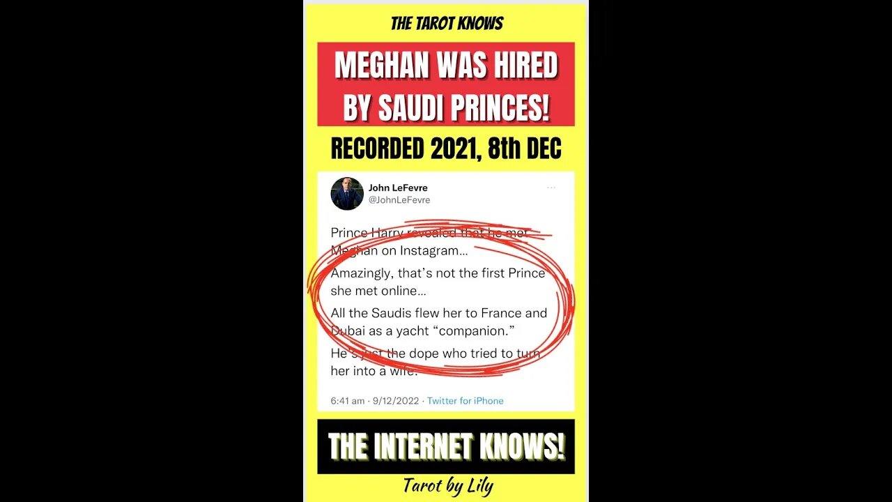 🔮 MEGHAN'S SAUDI YACHTING DAYS! It's all coming out now 😃 Recorded 2021, 8th Dec #shorts #tarotknows