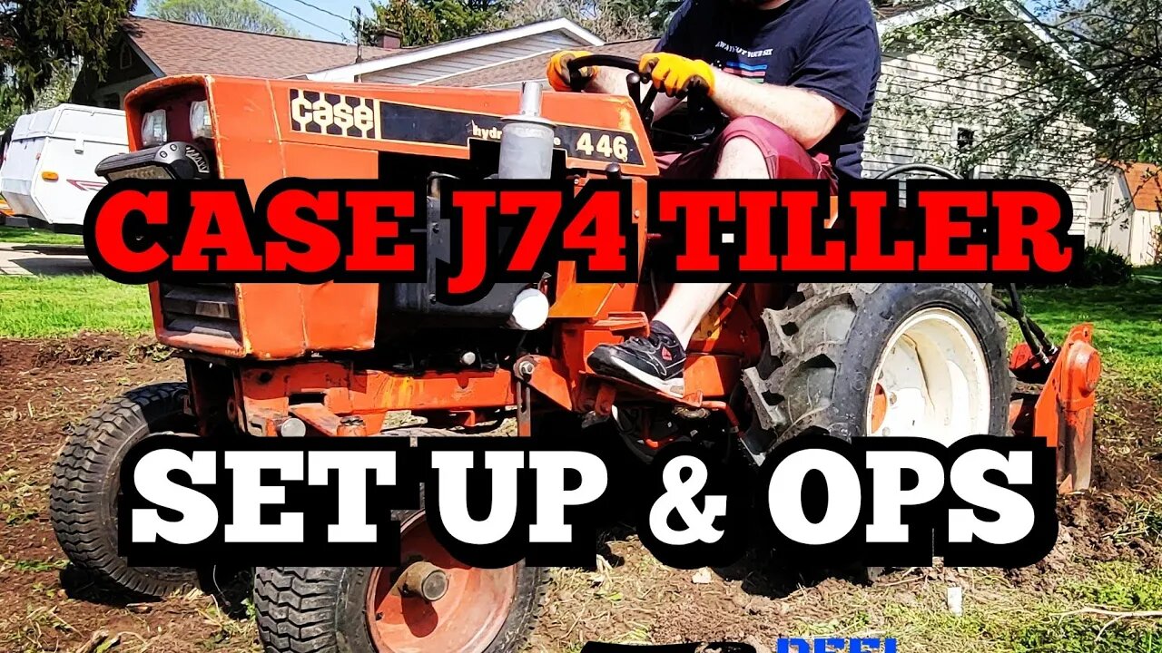 CASE J74 Rotary Tiller (Set-Up & Operation)