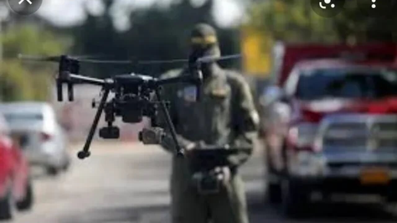 Indiana Freeman a Police Drone Drops A Device