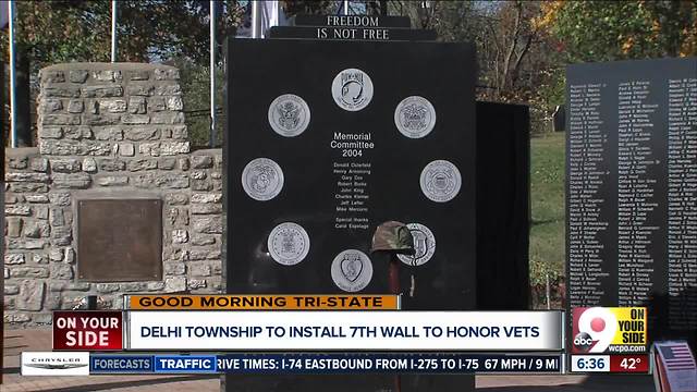 Delhi Township to install seventh wall to honor veterans