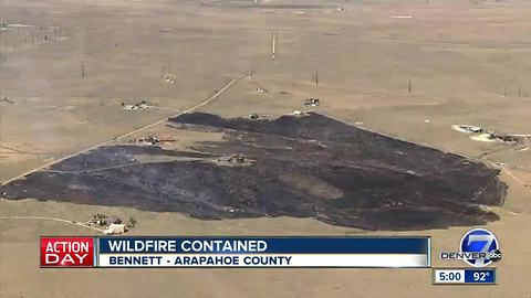 Arapahoe County grass fire comes dangerously close to homes