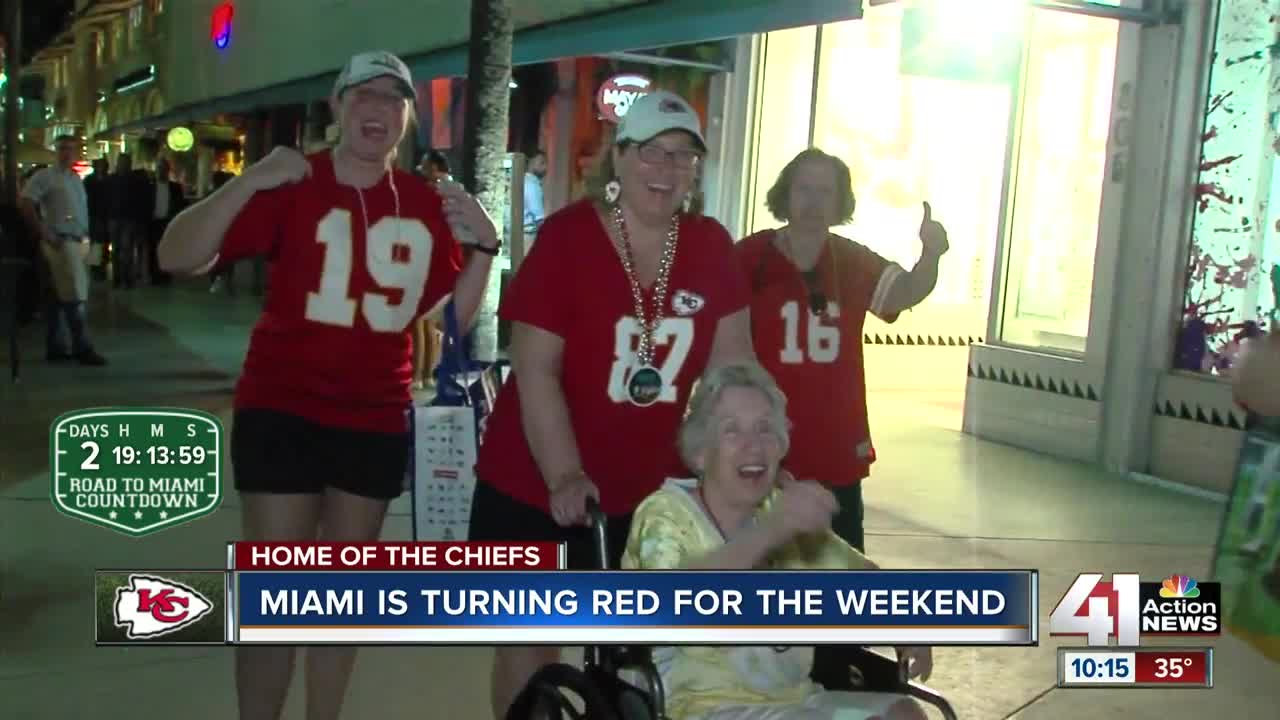 Miami also turning red Friday before Super Bowl