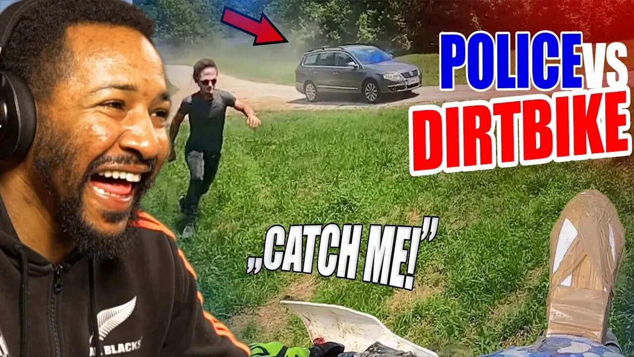 POLICE VS DIRT BIKER | UNDERCOVER COP CHASES DIRT BIKER ON FOOT! | REACTION!