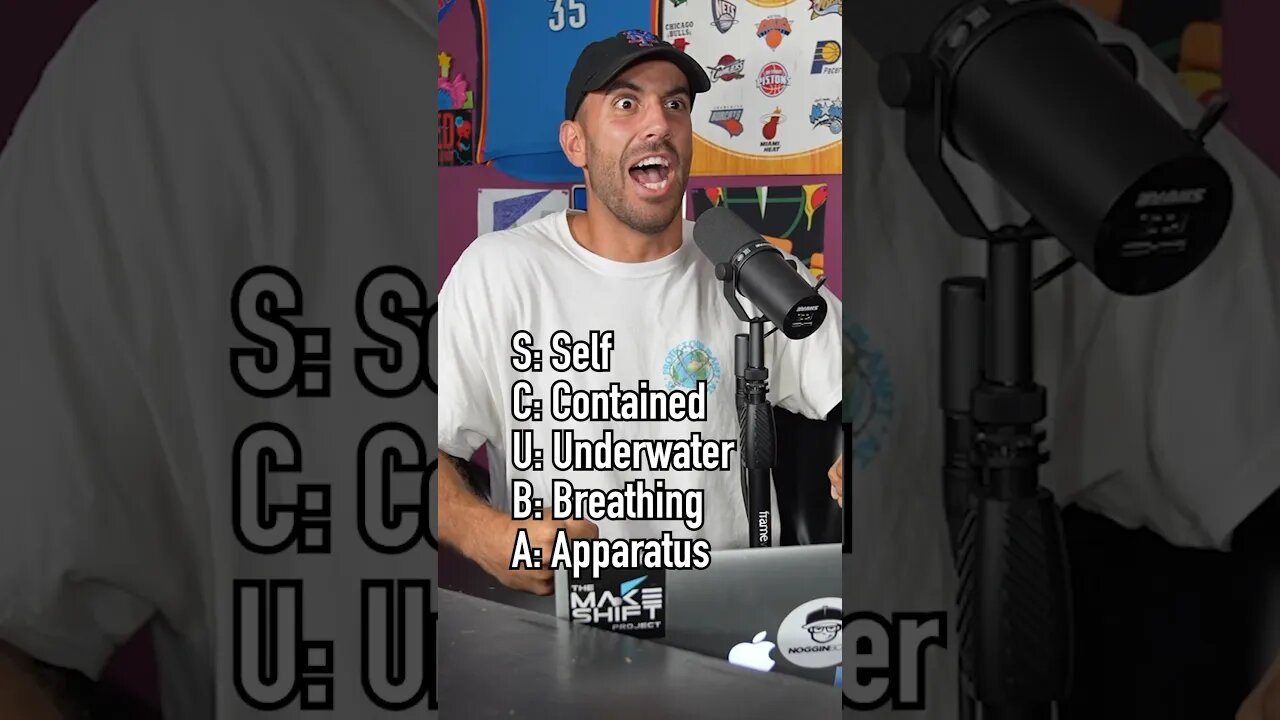 SCUBA stands for…? The scream at the end 😂 #shorts #acronym #scuba #scubadiving #guessing