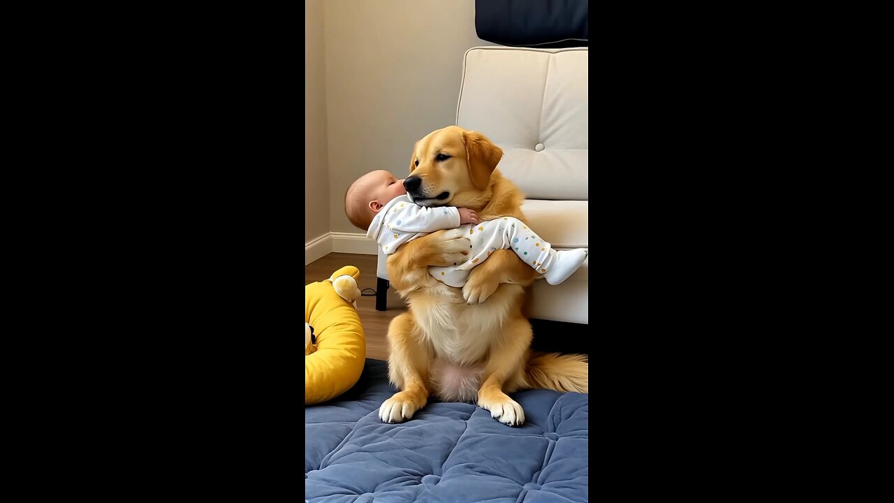 Dog exhibiting responsible Little boy care 😍 #dog