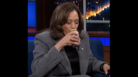 Kamala Harris chugs beer
