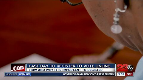 Monday is the last day to register to vote online in California