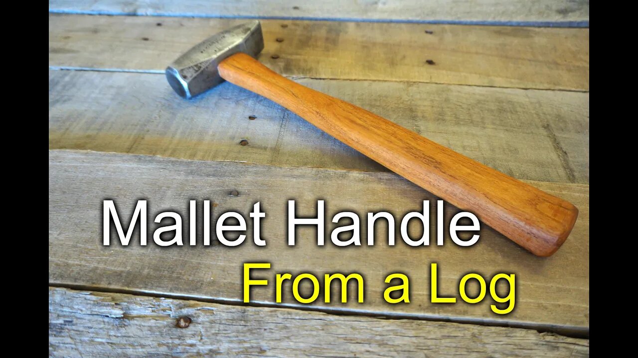 Mallet handle from a mesquite log