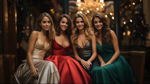 🎄 Breathtaking Beauties in Christmas Outfits! 👗 | AI generated