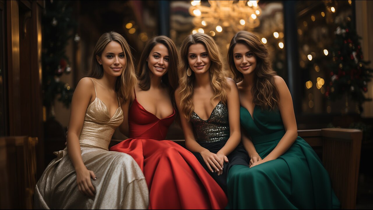 🎄 Breathtaking Beauties in Christmas Outfits! 👗 | AI generated