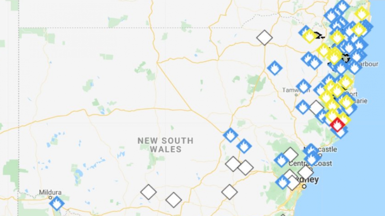 Brush Fires Rage Across New South Wales In Australia