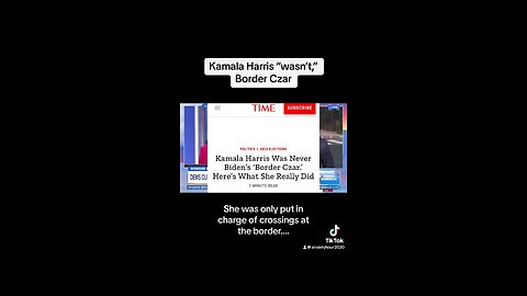 Kamala Harris was NEVER border Czar!!!…