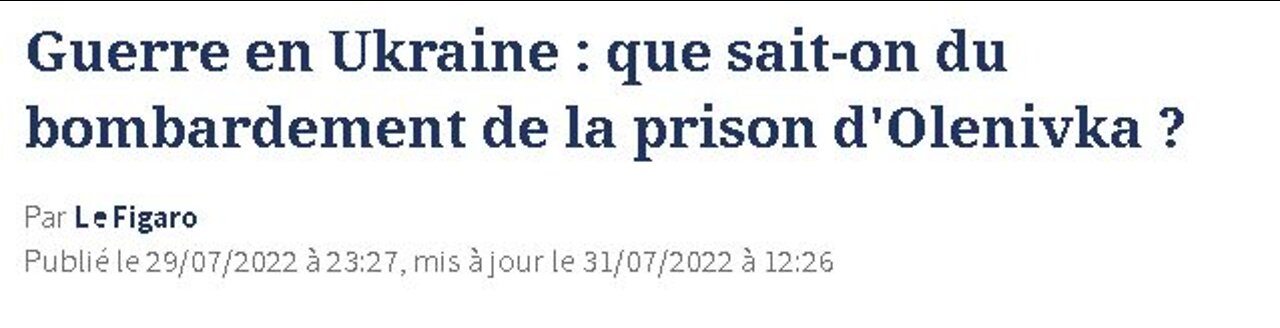 L'Ukraine tue ses propres soldats et les USA obligés de l'admettre !