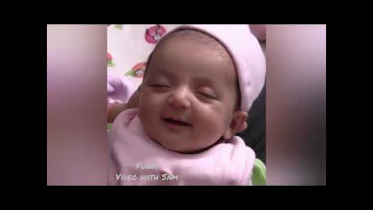 Try not to laugh with this funny baby video