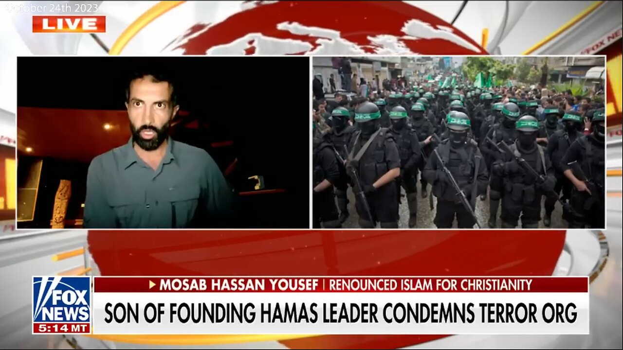 Hamas | The Son of the Hamas Founder | "They Want to Annihilate the Jewish People Because They Are Jewish People. They Want to Establish An Islamic State On the Rubble of Israel." - Mosab Hassan Yousef (The Son of the Hamas Founder)