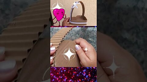 CESTA CORAÇÃO DE PAPELÃO/ VÍDEO LONGO NO CANAL/ SE INSCREVA