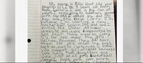 Steph Curry responds to girl about shoes