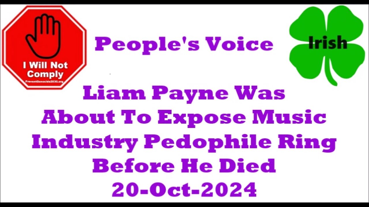 Liam Payne Was About To Expose Music Industry Pedophile Ring Before He Died 20-Oct-2024